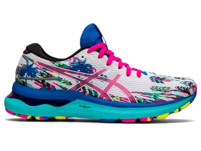 Asics Gel-nimbus 24 レディース ランニングシューズ 白 ピンク | JP3975-802