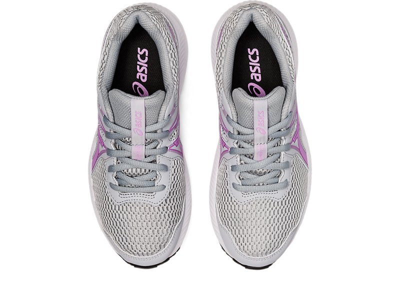 Asics Contend 7 キッズ ランニングシューズ グレー ラベンダー | JP7909-695