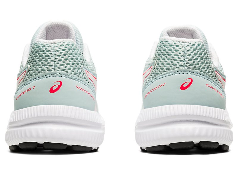 Asics Contend 7 キッズ ランニングシューズ ライトターコイズ 白 | JP3869-782