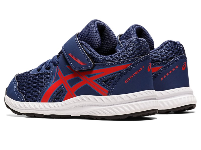 Asics Contend 7 キッズ ランニングシューズ 深い赤 | JP2690-066