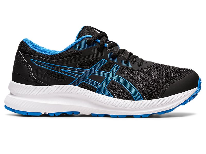 Asics Contend 8 キッズ Sports Shoes 黒 青 | JP7668-954