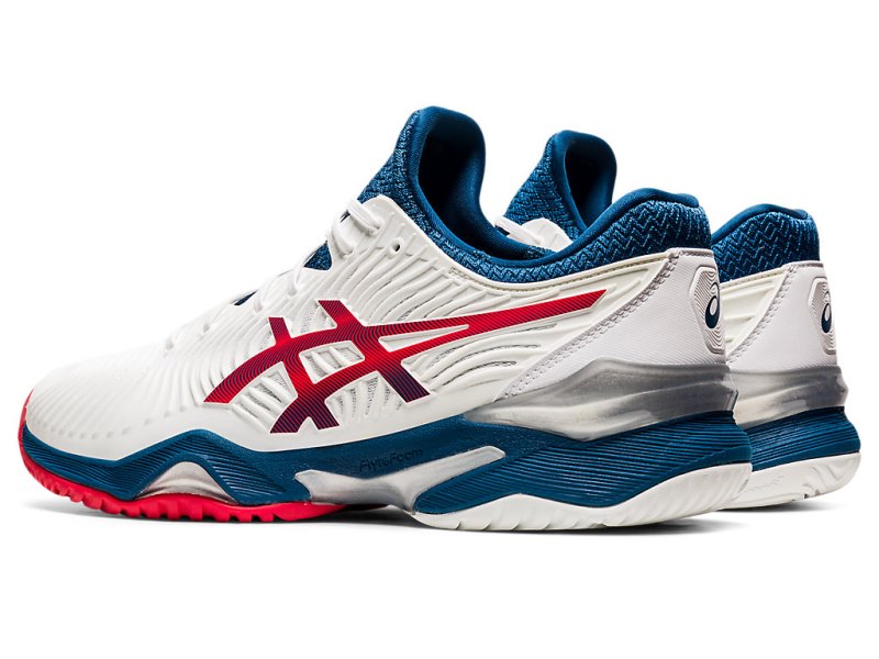 Asics Court FF 2 メンズ テニスシューズ 白 青 | JP6950-703