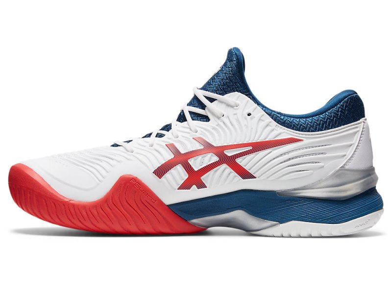 Asics Court FF 2 メンズ テニスシューズ 白 青 | JP6950-703