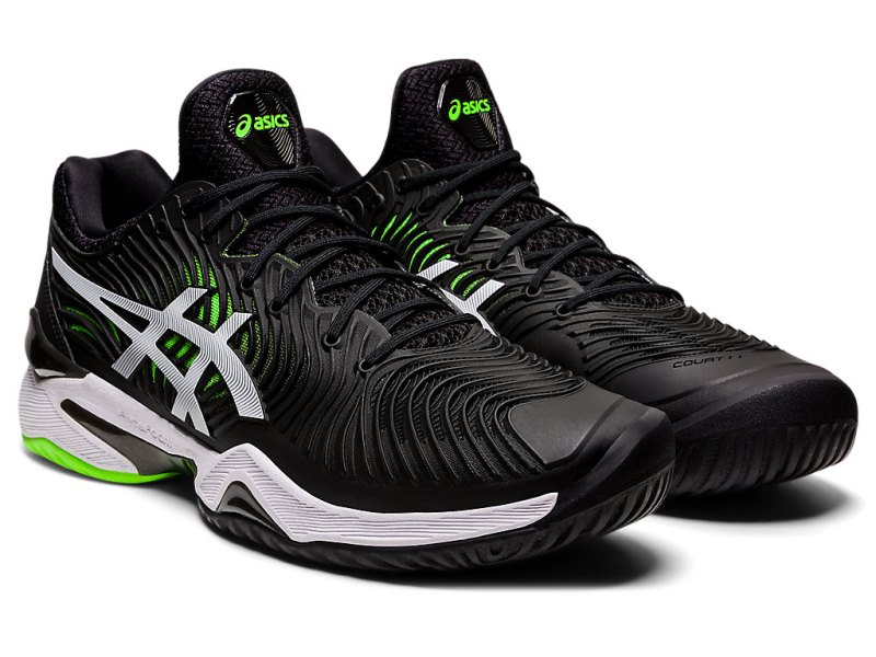 Asics Court FF 2 メンズ テニスシューズ 黒 緑 | JP2469-329