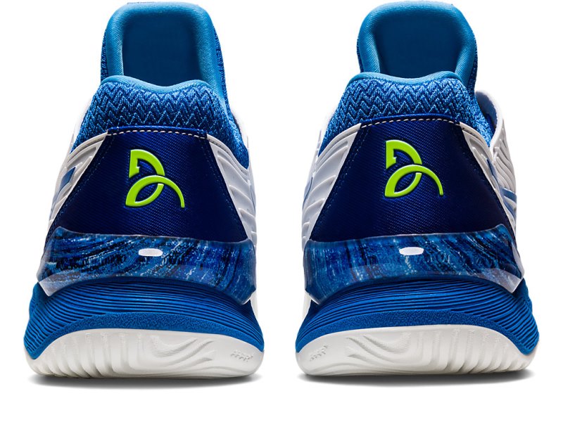 Asics Court FF Novak メンズ テニスシューズ 白 青 | JP0444-159