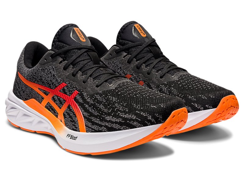Asics Dynablast 2 メンズ ランニングシューズ 黒 オレンジ | JP0350-436