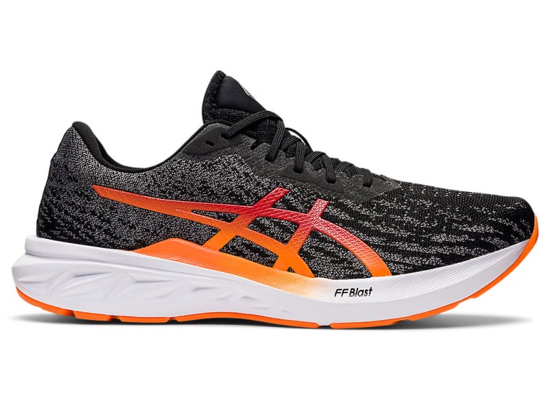 Asics Dynablast 2 メンズ ランニングシューズ 黒 オレンジ | JP0350-436