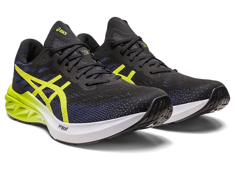 Asics Dynablast 3 メンズ ランニングシューズ 黒 ライト緑 | JP0267-565