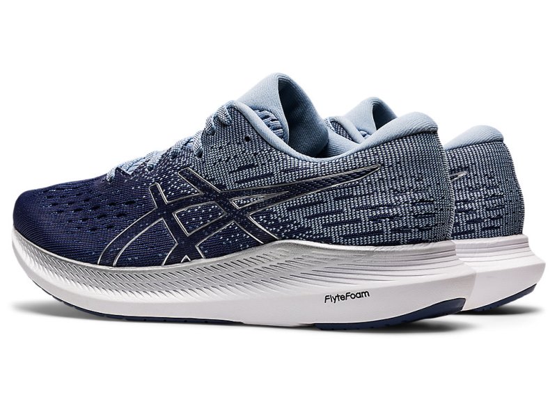 Asics Evoride 2 (D) レディース ランニングシューズ 青 シルバー | JP0043-992