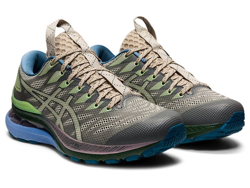 Asics Fn3-s Gel-kayano 28 レディース スニーカー グレー 緑 | JP7818-151