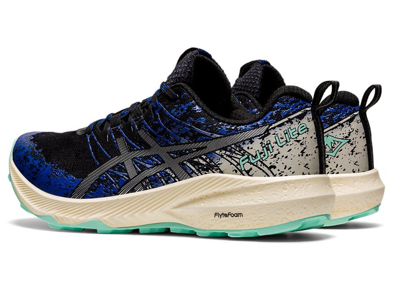 Asics Fuji Lite 2 レディース トレイルランニングシューズ 黒 シルバー | JP1279-609