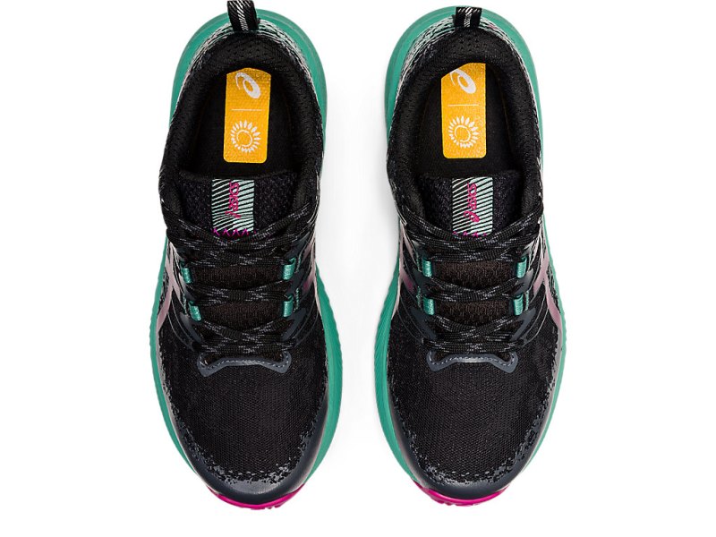 Asics Fuji Lite 2 レディース トレイルランニングシューズ 黒 パープル 赤 | JP8926-370