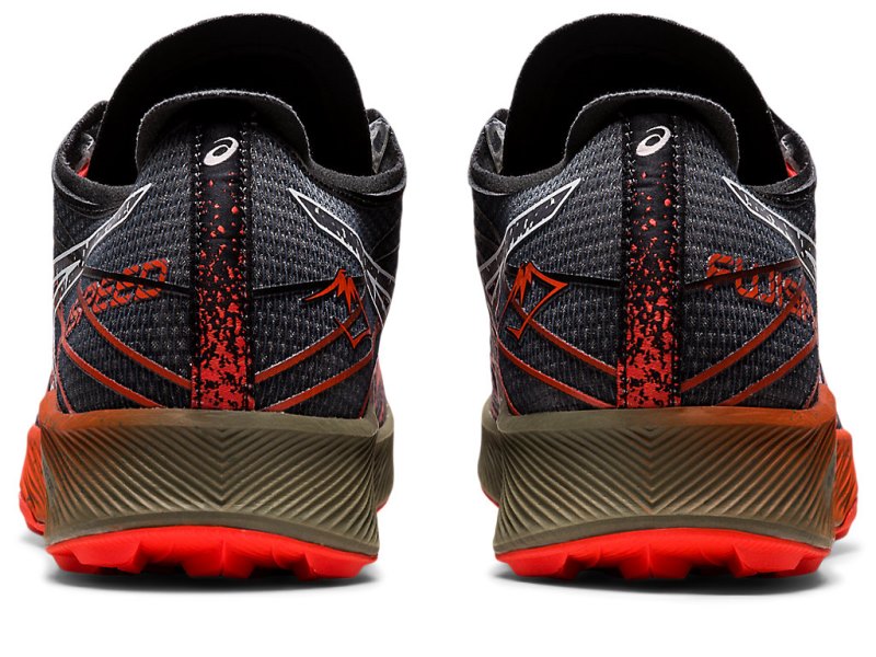 Asics Fujispeed メンズ トレイルランニングシューズ 黒 ピンク | JP3063-035