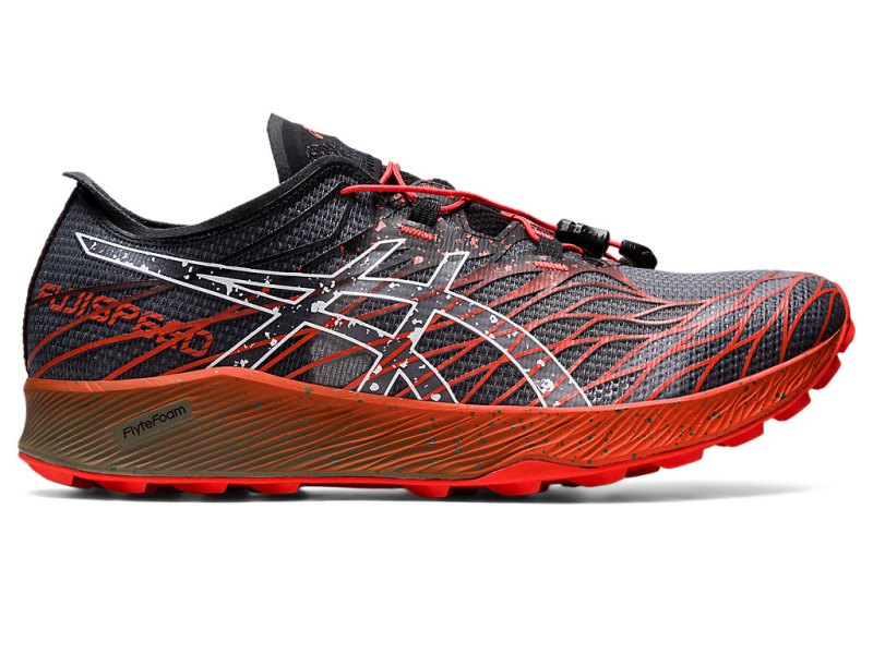 Asics Fujispeed メンズ トレイルランニングシューズ 黒 ピンク | JP3063-035