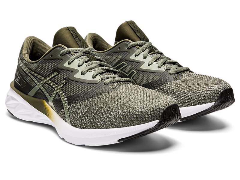 Asics Fuzeblast メンズ ランニングシューズ オリーブ 黒 | JP9657-195