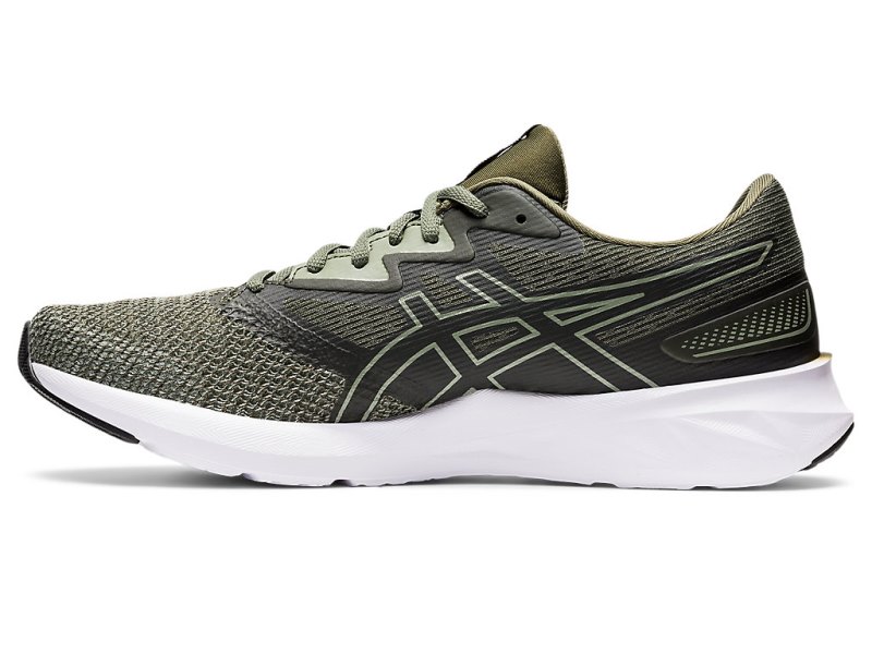 Asics Fuzeblast メンズ ランニングシューズ オリーブ 黒 | JP9657-195