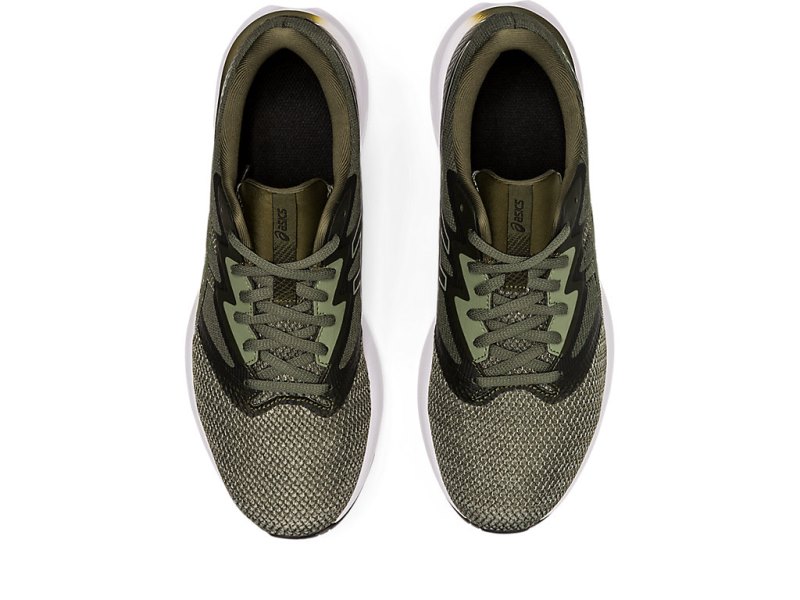 Asics Fuzeblast メンズ ランニングシューズ オリーブ 黒 | JP9657-195