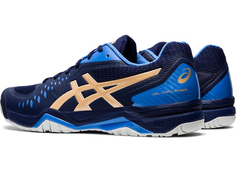 Asics Gel-challenger 12 メンズ テニスシューズ ネイビー 黄色 | JP0613-828