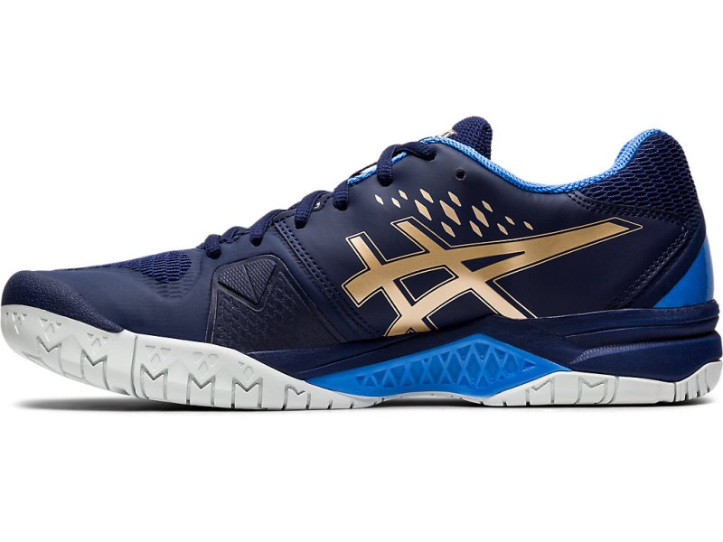 Asics Gel-challenger 12 メンズ テニスシューズ ネイビー 黄色 | JP0613-828