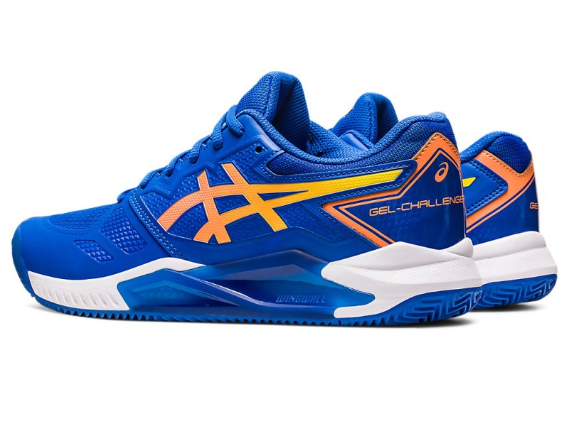 Asics Gel-challenger 13 Clay メンズ テニスシューズ 青 オレンジ | JP6368-307