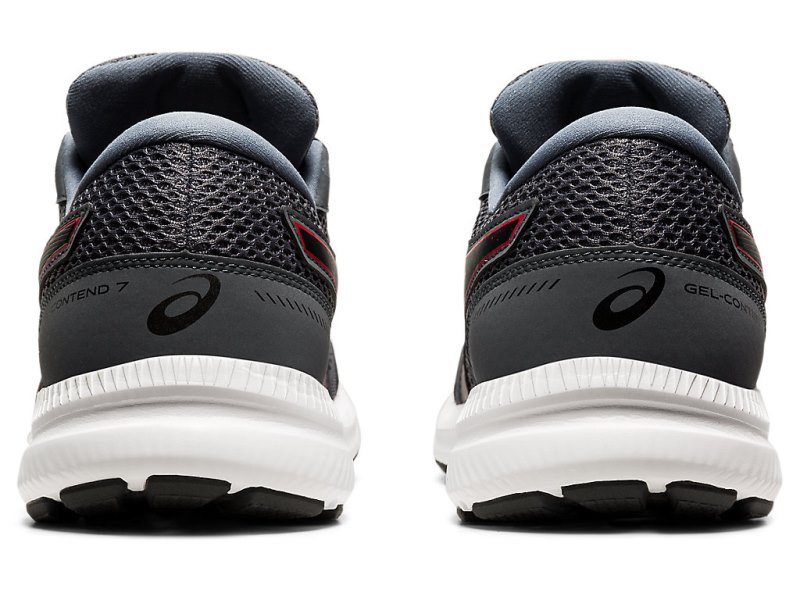 Asics Gel-contend 7 (4E) メンズ ランニングシューズ グレー 赤 | JP7248-130