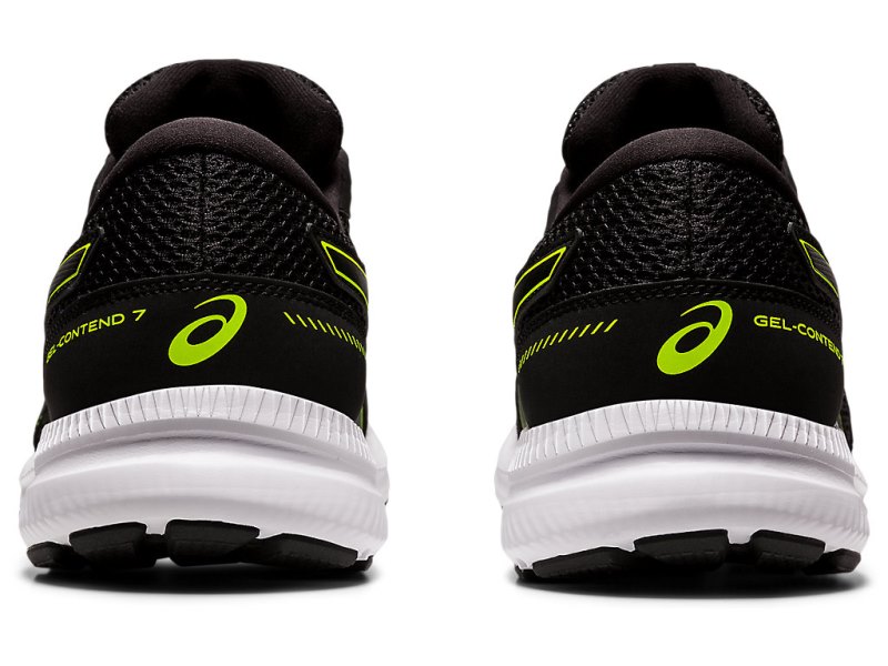 Asics Gel-contend 7 (4E) メンズ ランニングシューズ 黒 緑 | JP7201-259