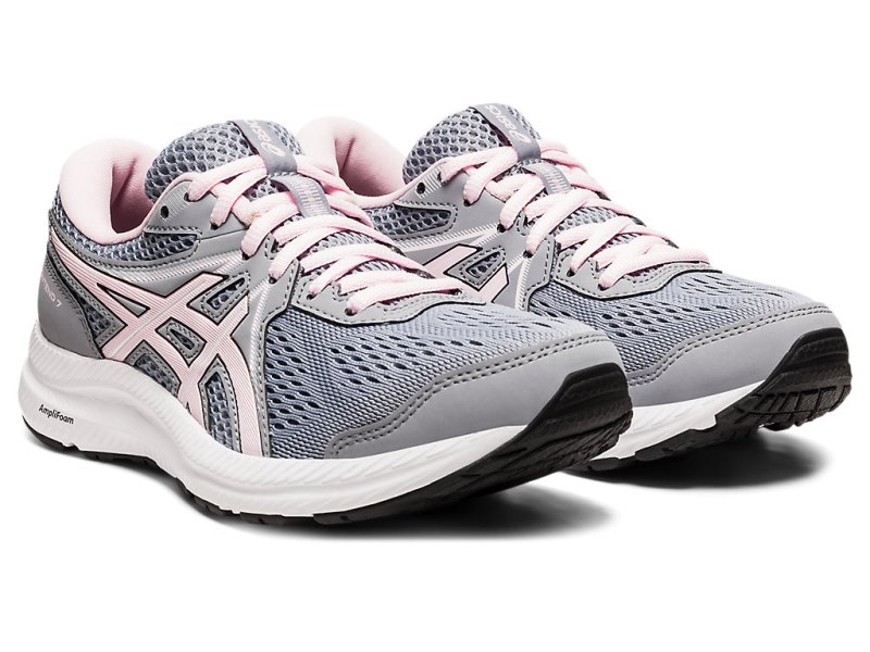 Asics Gel-contend 7 レディース ランニングシューズ グレー ピンク | JP7822-567