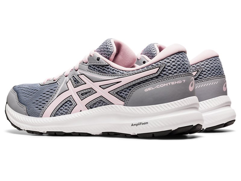 Asics Gel-contend 7 レディース ランニングシューズ グレー ピンク | JP7822-567