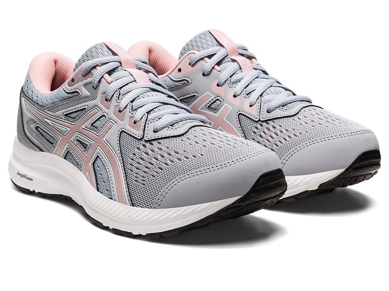 Asics Gel-contend 8 レディース ランニングシューズ グレー ピンク | JP7989-869