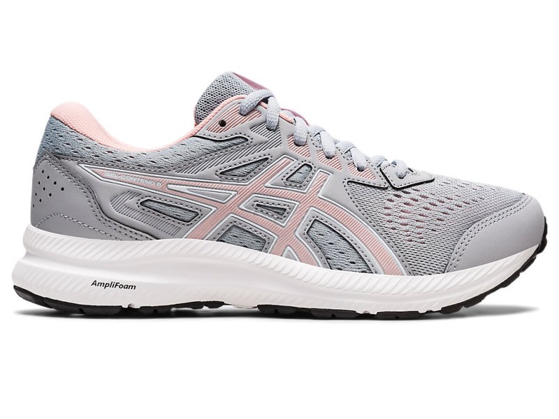 Asics Gel-contend 8 レディース ランニングシューズ グレー ピンク | JP7989-869