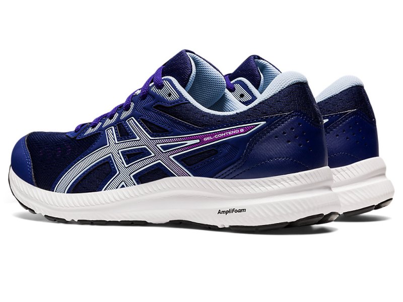 Asics Gel-contend 8 レディース ランニングシューズ 青 ライト青 | JP3957-555