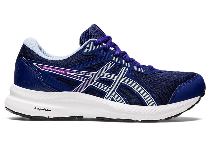 Asics Gel-contend 8 レディース ランニングシューズ 青 ライト青 | JP3957-555