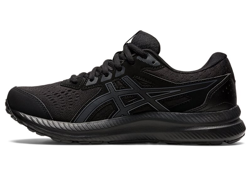 Asics Gel-contend 8 レディース ランニングシューズ 黒 グレー | JP3399-063
