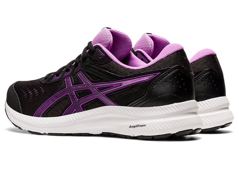 Asics Gel-contend 8 レディース ランニングシューズ 黒 紫 | JP6778-993