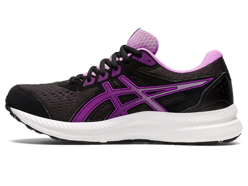 Asics Gel-contend 8 レディース ランニングシューズ 黒 紫 | JP6778-993