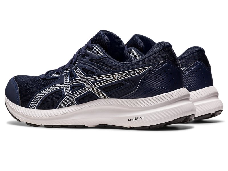 Asics Gel-contend 8 レディース ランニングシューズ 黒 青 | JP7569-404