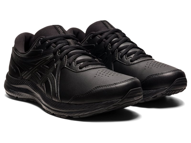 Asics Gel-contend Walker (4E) メンズ ランニングシューズ 黒 黒 | JP2438-101