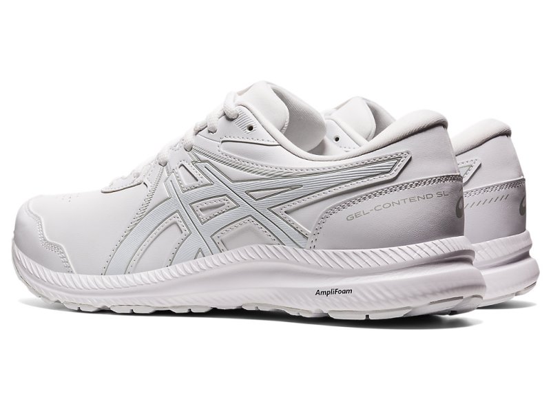 Asics Gel-contend Walker メンズ ランニングシューズ 白 白 | JP1487-669