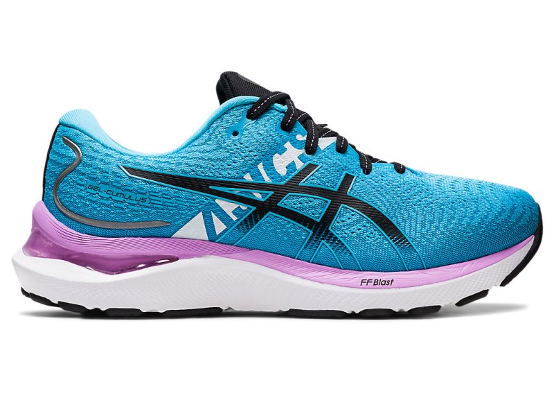 Asics Gel-cumulus 24 Ekiden レディース ランニングシューズ ライトターコイズ 黒 | JP8491-445