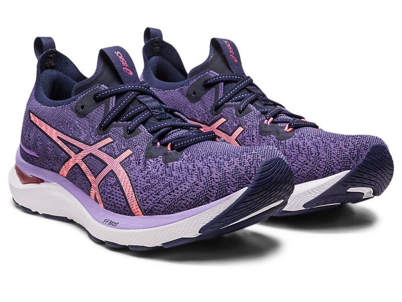 Asics Gel-cumulus 24 Mk レディース ランニングシューズ 紫 コーラル 色 | JP9204-484