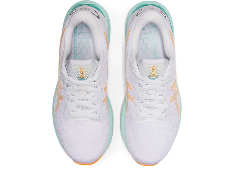 Asics Gel-cumulus 24 レディース ランニングシューズ 白 オレンジ | JP8618-721