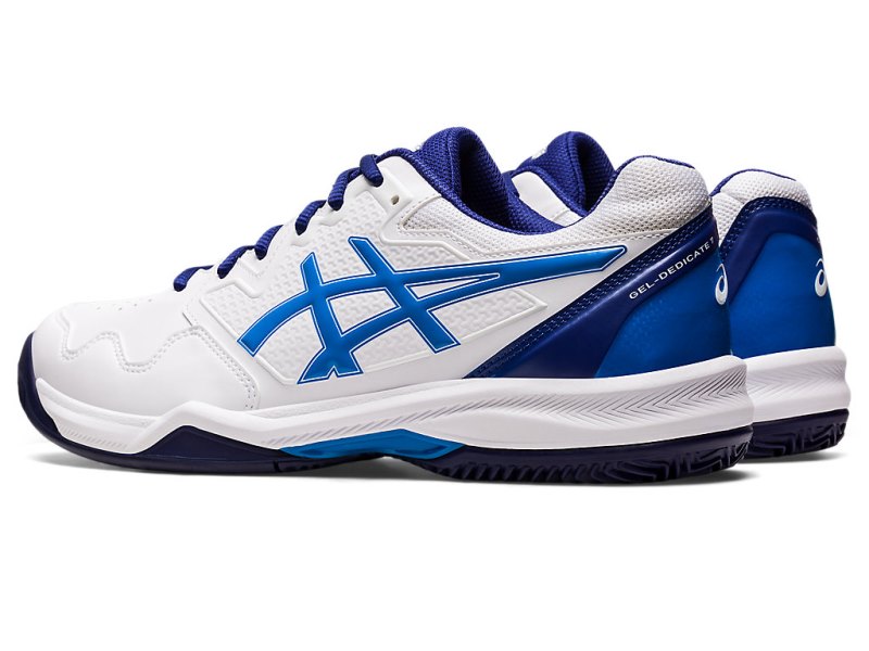 Asics Gel-dedicate 7 Clay メンズ テニスシューズ 白 青 | JP8332-711