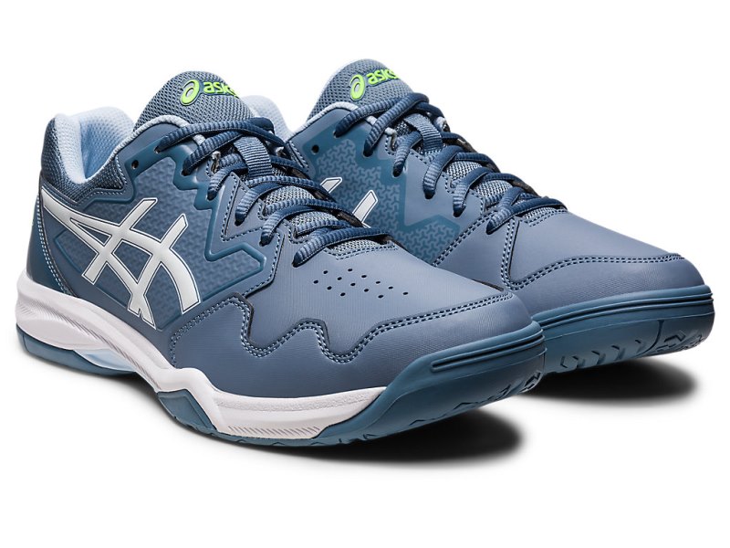 Asics Gel-dedicate 7 メンズ テニスシューズ グレー 青 白 | JP6591-610