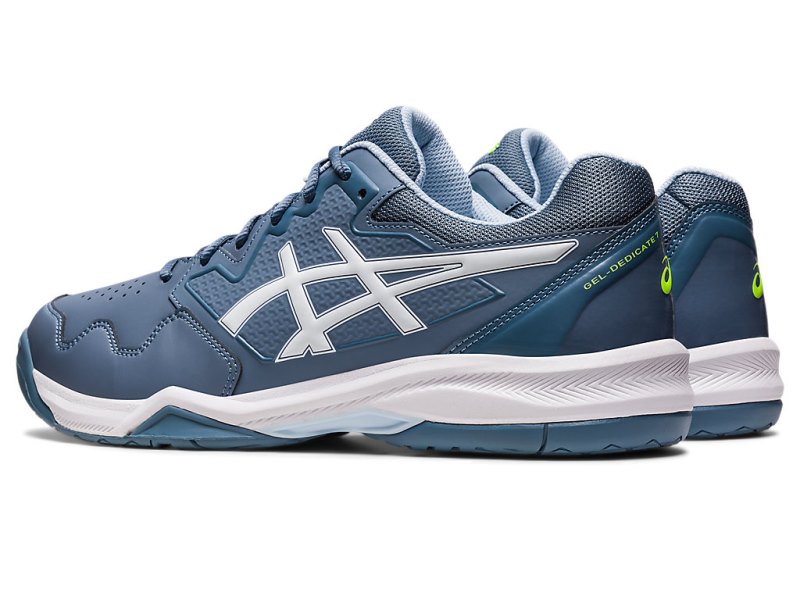 Asics Gel-dedicate 7 メンズ テニスシューズ グレー 青 白 | JP6591-610