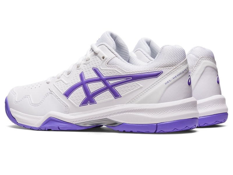 Asics Gel-dedicate 7 レディース テニスシューズ 白 紫 | JP1350-041