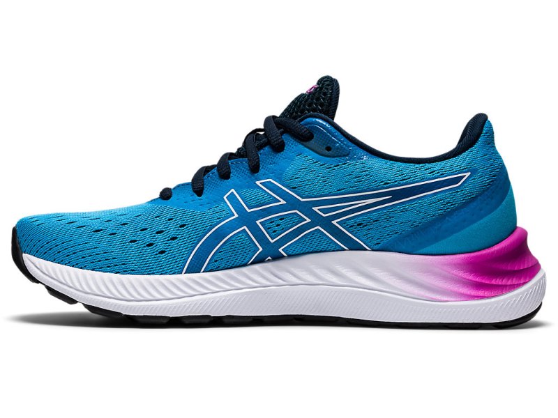Asics Gel-eXCite 8 レディース ランニングシューズ ライトターコイズ 白 | JP2096-818