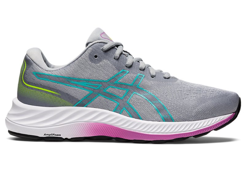 Asics Gel-eXCite 9 レディース ランニングシューズ グレー 緑 | JP8296-830