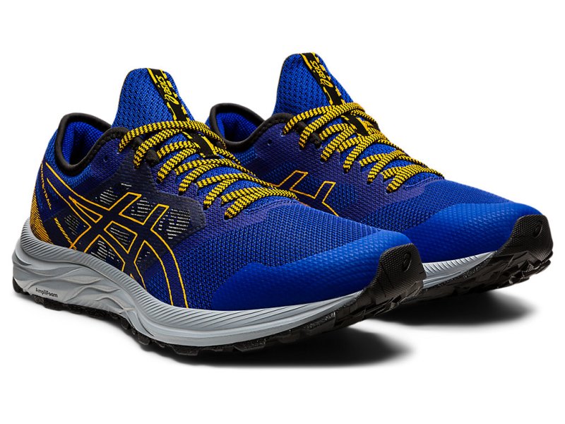 Asics Gel-eXCite トレイル メンズ ランニングシューズ 青 オレンジ 花柄 | JP0755-865