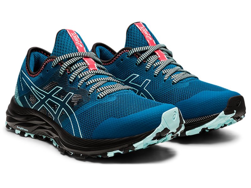 Asics Gel-eXCite トレイル レディース ランニングシューズ 深いターコイズ 青 | JP3838-196