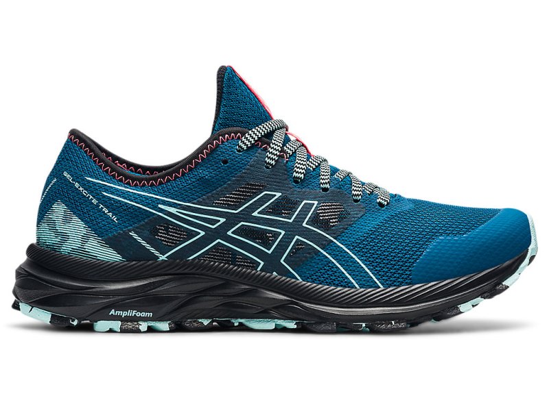Asics Gel-eXCite トレイル レディース ランニングシューズ 深いターコイズ 青 | JP3838-196